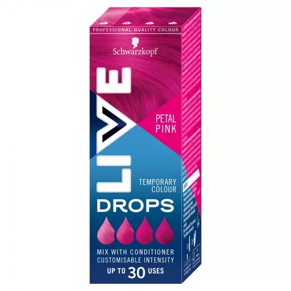 Schwarzkopf Live Drops krople do nietrwałej koloryzacji włosów Petal Pink 30ml