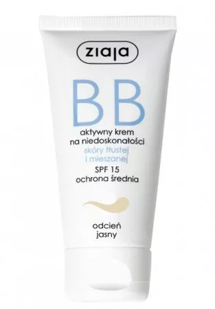Ziaja, krem BB do skóry tłustej i mieszanej, odcień jasny, 50ml