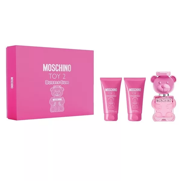 Moschino Toy 2 Bubble Gum zestaw woda toaletowa spray 50ml + balsam do ciała 50ml + żel pod prysznic 50ml (W)