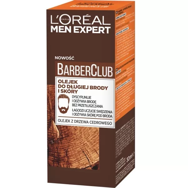 L'Oreal Paris Men Expert Barber Club Olejek do długiej brody i skóry, 30ml