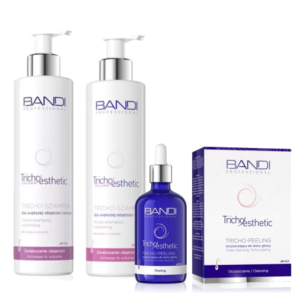 Bandi Tricho-Esthetix, zestaw nadający włosom objętość, szampon + odżywka + peeling