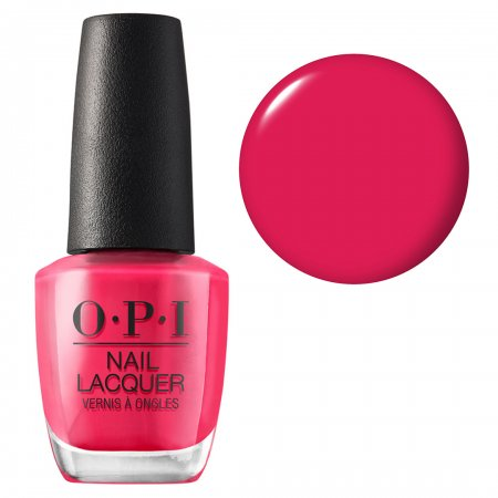 OPI Nail Lacquer, klasyczny lakier do paznokci, Charged Up Cherry NLB35, różowy, 15ml