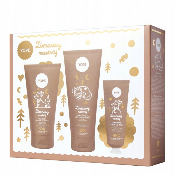 Yope Zestaw Zimowy Nastrój, żel pod prysznic 200ml + balsam do ciała 150ml + krem do rąk 50ml