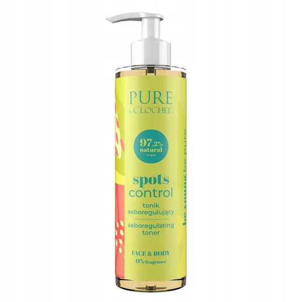 Clochee Pure Spots Control, tonik seboregulujący do twarzy, 200ml