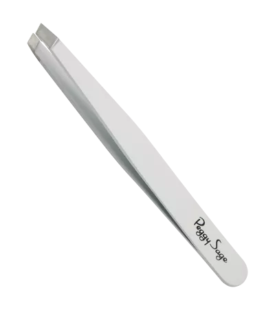 Peggy Sage, pęseta do brwi i depilacji, kolor biały