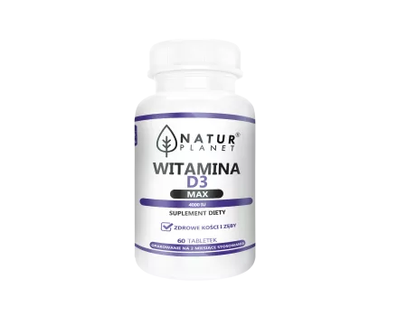 NaturPlanet, Witamina D3 4000 IU, 60tabl.