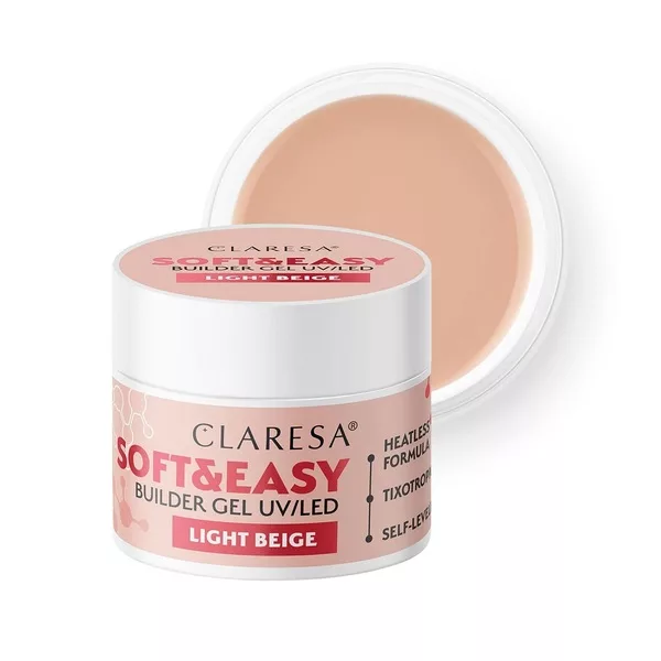 Claresa Soft& Easy Builder Gel żel budujący Light Beige 90g