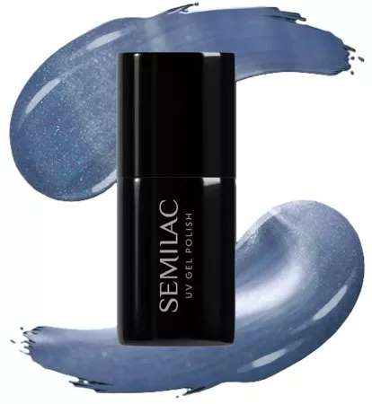 Semilac Gloss Gala, lakier hybrydowy, 665 Blueberry Gloss, 7ml