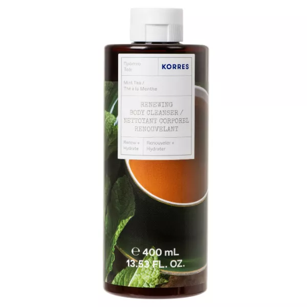 Korres Mint Tea, odświeżający żel po prysznic do mycia ciała, 400ml