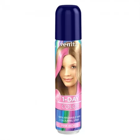 Venita 1-Day Color koloryzujący spray do włosów Różowy Świat 50ml