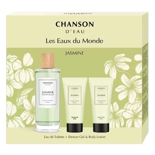 Coty Chanson D'Eau Jasmine zestaw woda toaletowa spray 100ml + żel pod prysznic 50ml + balsam do ciała 50ml (W)