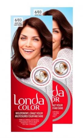 Londa Color, Farba do włosów jasny brąz 6/03, dwupak