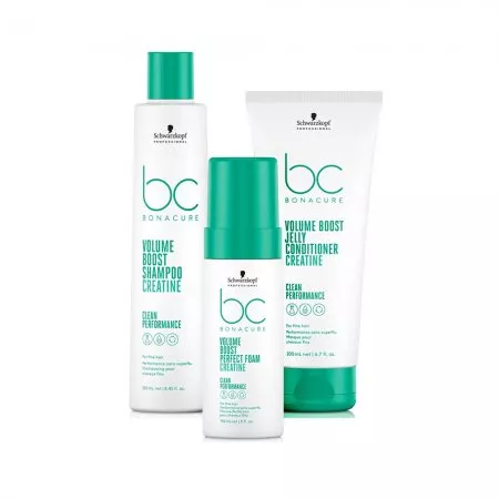 Schwarzkopf BC Volume Boost, zestaw kosmetyków na objętość, szampon + odżywka + pianka