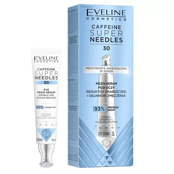 Eveline Cosmetics Caffeine Super Needles 30 mezo-serum pod oczy reduktor zmarszczek i objawów zmęczenia 15ml