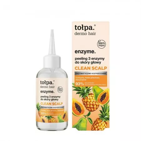 Tołpa Dermo Hair Enzyme, peeling 3 enzymy do skóry głowy clean scalp, 100ml