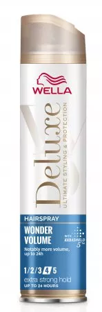 Wella Deluxe Wonder Volume, ekstra mocny lakier do włosów, 250ml