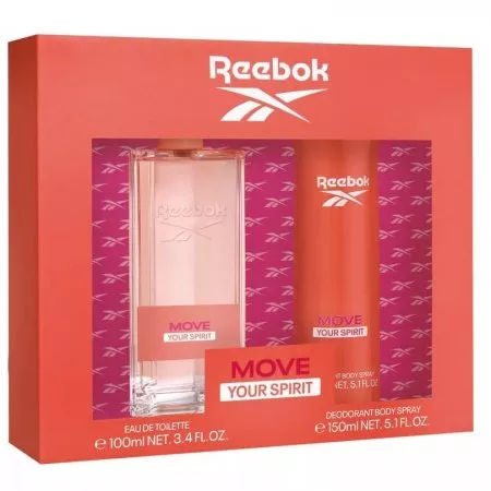 Reebok Move Your Spirit Women zestaw woda toaletowa spray 100ml + dezodorant spray 150ml (W)