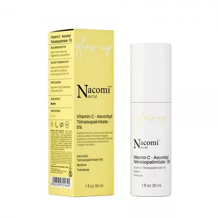 Nacomi Next level, serum do twarzy z witaminą C - Ascorbyl Tetraisopalmitate 5%, 30ml
