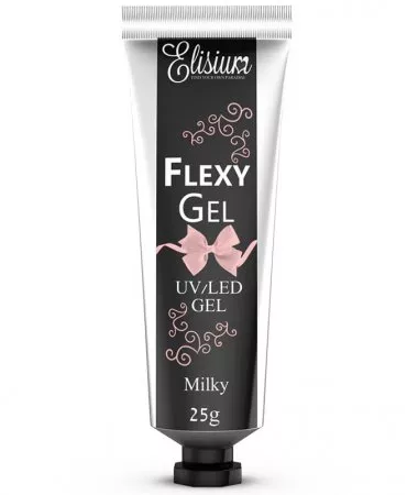 Elisium, żel do przedłużania paznokci Flexygel Milky, 25 g