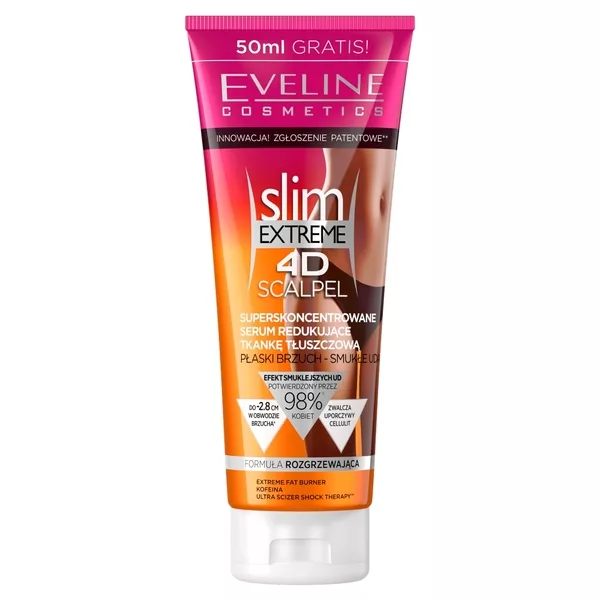 Eveline Slim Extreme 4D Scalpel, superskoncentrowane serum redukujące tkankę tłuszczową, 250ml