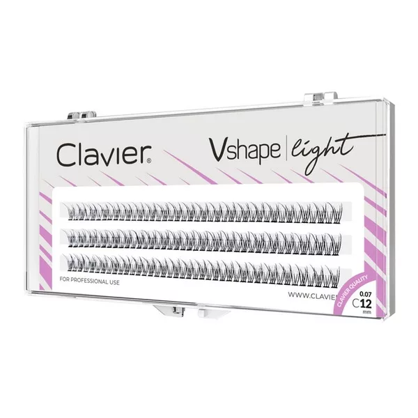 Clavier Vshape Light kępki rzęs 12mm
