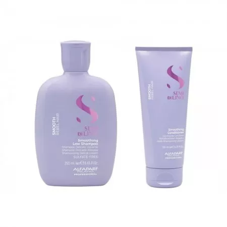 Alfaparf Milano Semi di Lino Smooth, zestaw wygładzający, szampon + odżywka