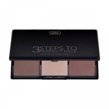 Wibo 3 Steps To Perfect Face Contour Palette paleta do konturowania twarzy Dark 10g