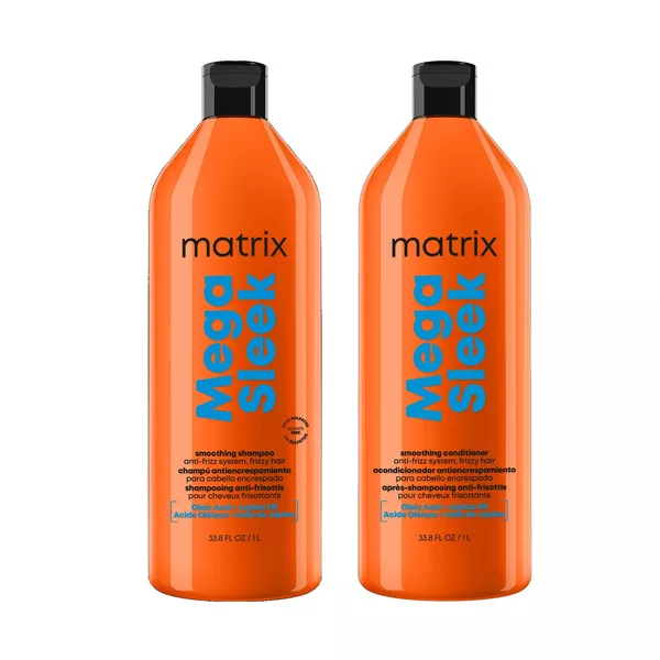 Matrix Mega Sleek, zestaw XL wygładzający włosy, szampon + odżywka