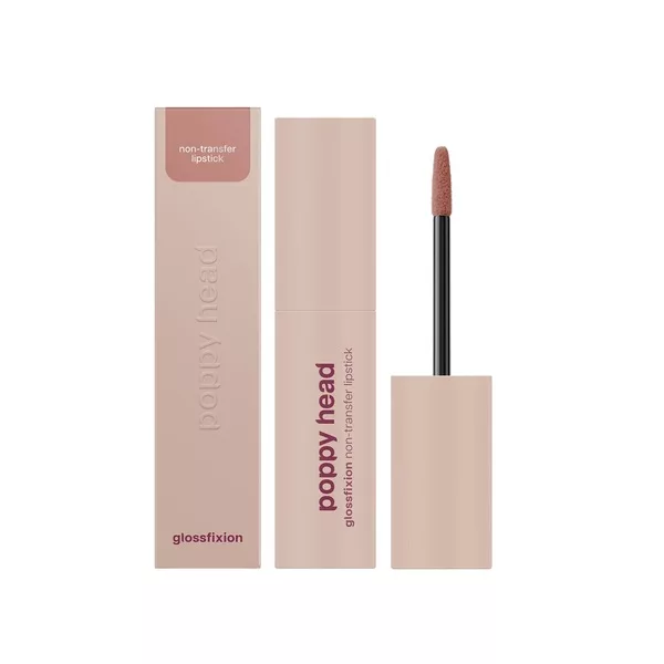 Poppy Head Glossfixion zastygająca płynna pomadka do ust o winylowym wykończeniu 01 Nudit 2.5g