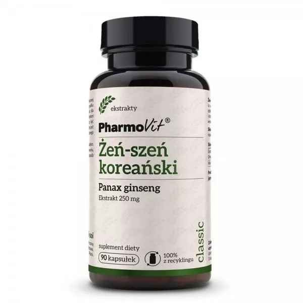 Pharmovit Żeń-szeń koreański 250mg suplement diety 90 kapsułek