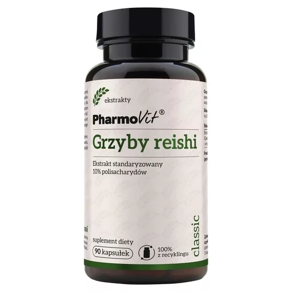 Pharmovit Grzyby reishi 10% polisacharydów suplement diety 90 kapsułek