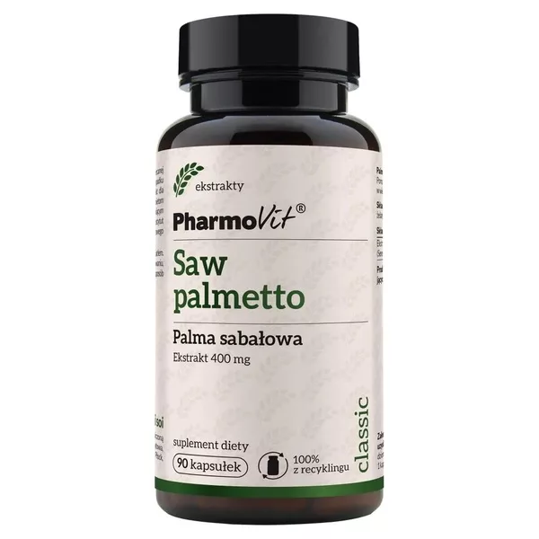 Pharmovit Saw palmetto Palma sabałowa 400 mg suplement diety 90 kapsułek