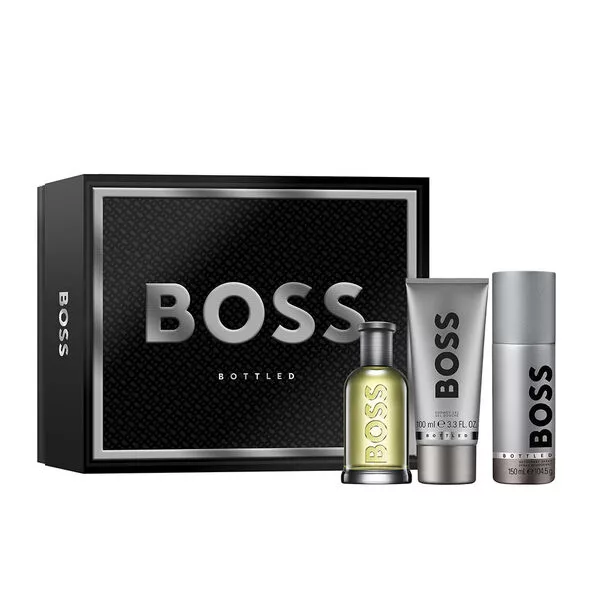 Hugo Boss Bottled zestaw woda toaletowa spray 100ml + żel pod prysznic 100ml + dezodorant spray 150ml (M)