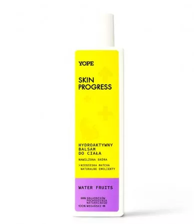 Yope Skin Progress, hydroaktywny balsam do ciała - nawilżona skóra - Water Fruits, 200ml