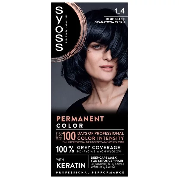 Syoss Permanent Coloration farba do włosów trwale koloryzująca 1_4 Granatowa Czerń