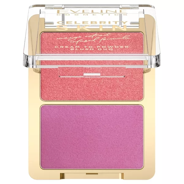 Eveline Cosmetics Celebrity Skin duet kremowych róży do policzków 02 Sunset Flush 8g