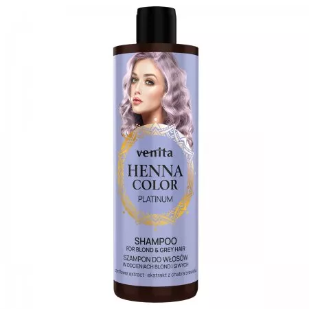 Venita Henna Color Platinum szampon do włosów blond i siwych 300ml