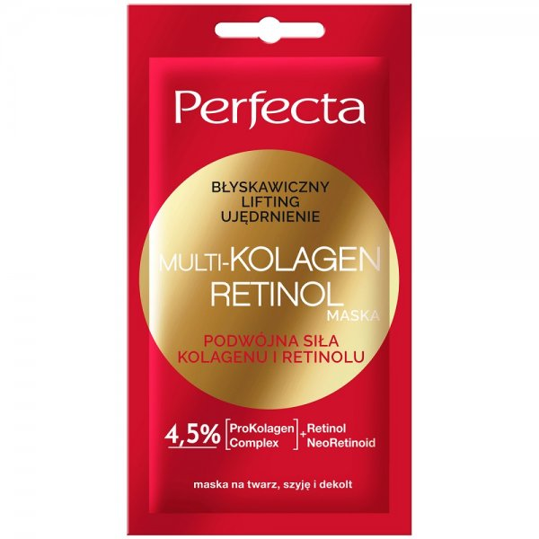 Perfecta Multi-Kolagen Retinol maska błyskawicznie liftingująca i ujędrniająca 8ml