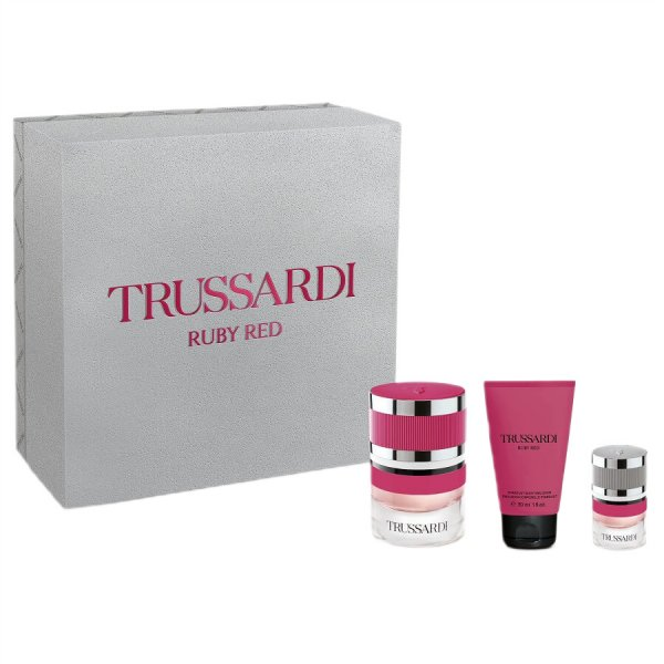 Trussardi Ruby Red zestaw woda perfumowana spray 30ml + miniatura wody perfumowanej 7ml + balsam do ciała 30ml (W)