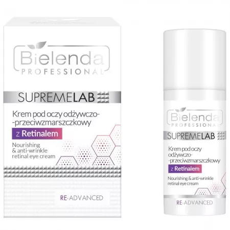 Bielenda Professional Supremelab, Re-Advanced, krem pod oczy odżywczo-przeciwzmarszczkowy z retinalem, 15ml
