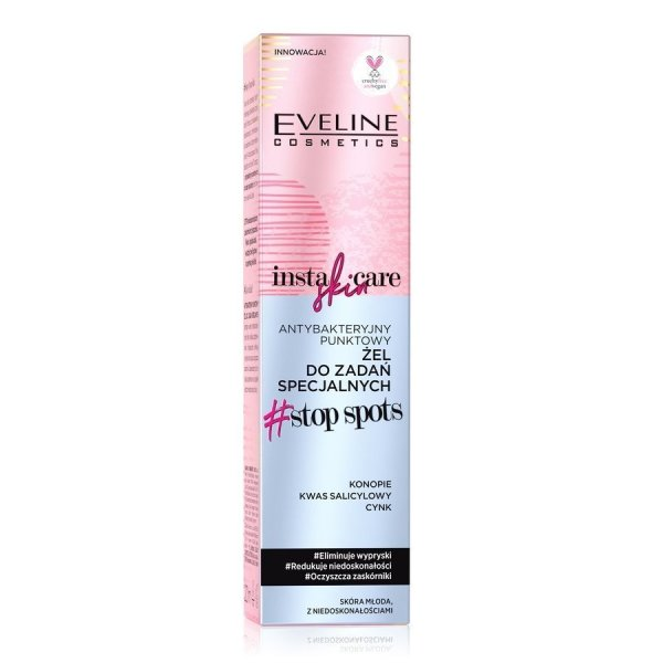 Eveline Insta Skin Care, antybakteryjny punktowy żel, do zadań specjalnych, 20ml