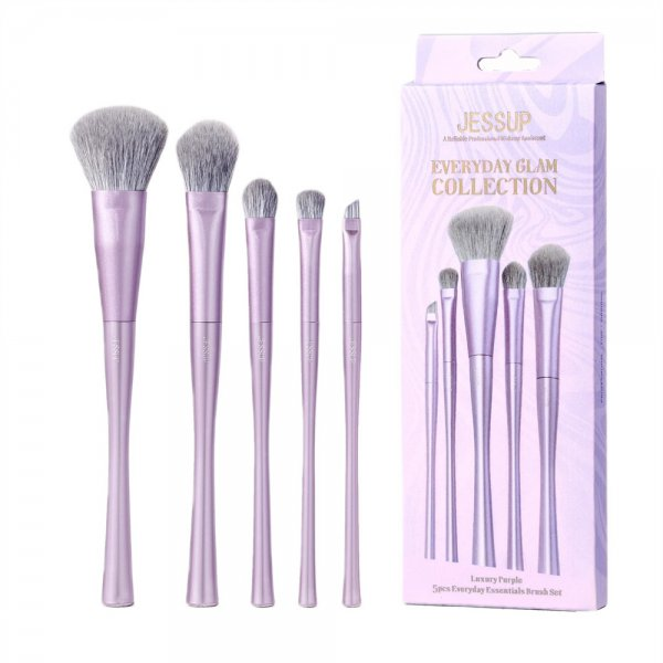 Jessup Luxury Purple Everyday Essentials Brush zestaw pędzli do makijażu T515 5szt.