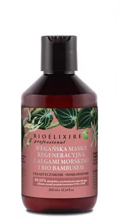 Bioelixire Professional Vegan, maska z bio bambusem i algami morskimi, 300ml