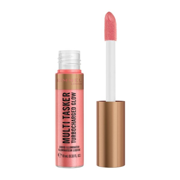Rimmel Multi Tasker Turbocharged Glow rozświetlający róż w płynie 002 Rosy Rebel 10ml