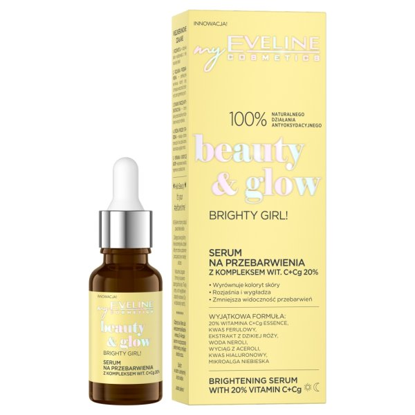 Eveline Beauty & Glow, serum na przebarwienia z kompleksem wit. c + cg 20%, 18ml