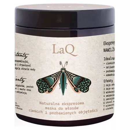 LaQ, nawilżająco-odżywcza ekspresowa maska do włosów, 250ml