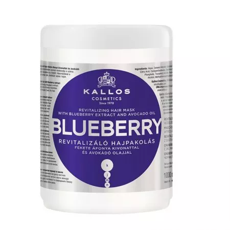 Kallos KJMN Blueberry rewitalizująca maska do włosów z ekstraktem jagód 1000ml