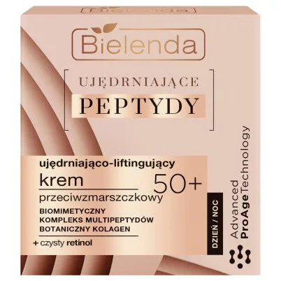 Bielenda Ujędrniające peptydy, ujędrniająco-liftingujący krem przeciwzmarszczkowy 50+ dzień/noc, 50ml - data ważności (11.2026)