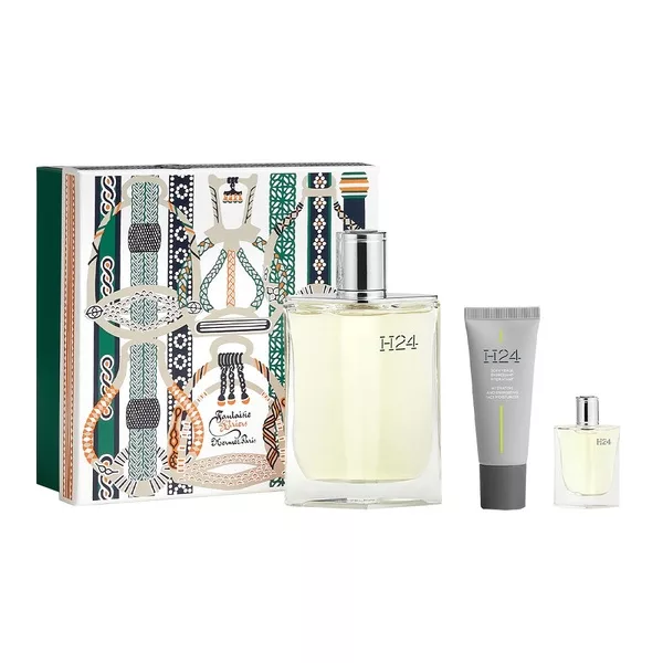 Hermes H24 zestaw woda toaletowa spray 100ml + energetyzujący krem nawilżający do twarzy 20ml + miniatura wody toaletowej 5ml (M)