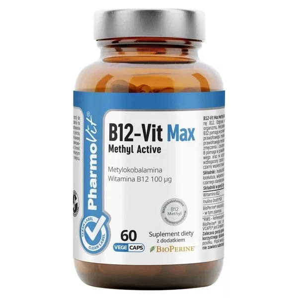 Pharmovit B12-Vit Max Methyl Active suplement diety 60 kapsułek